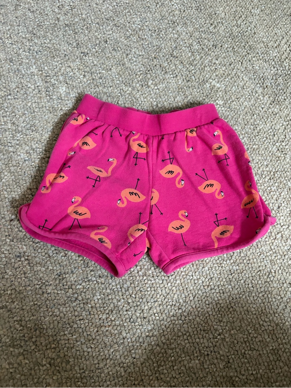 Hanna Andersson Girls' Pink Flamingo Print Knit Shorts